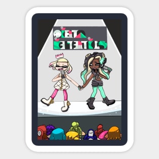 Squid girl + Octo girl Sticker